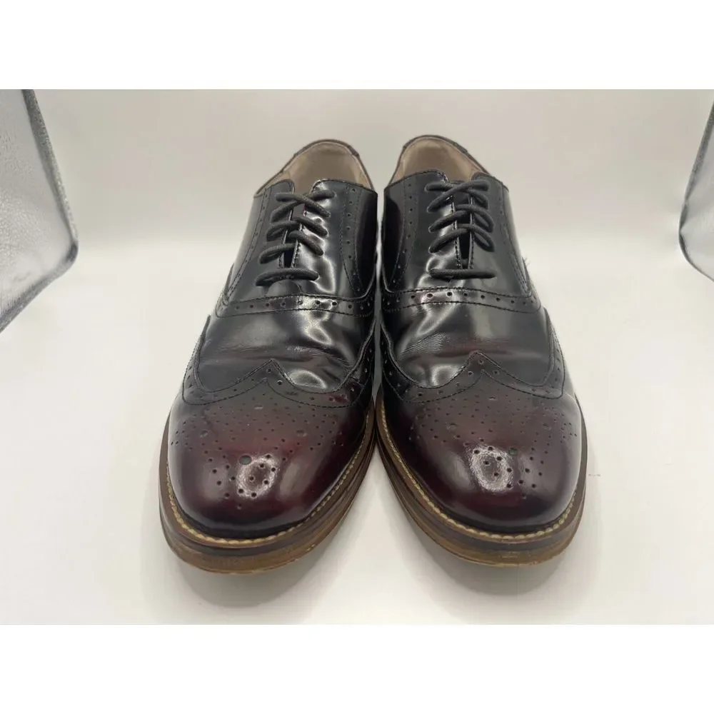 JOHNSTON & MURPHY Men's Wingtip Oxford‎ Dress Shoes Size 8M Burgundy MSRP $155